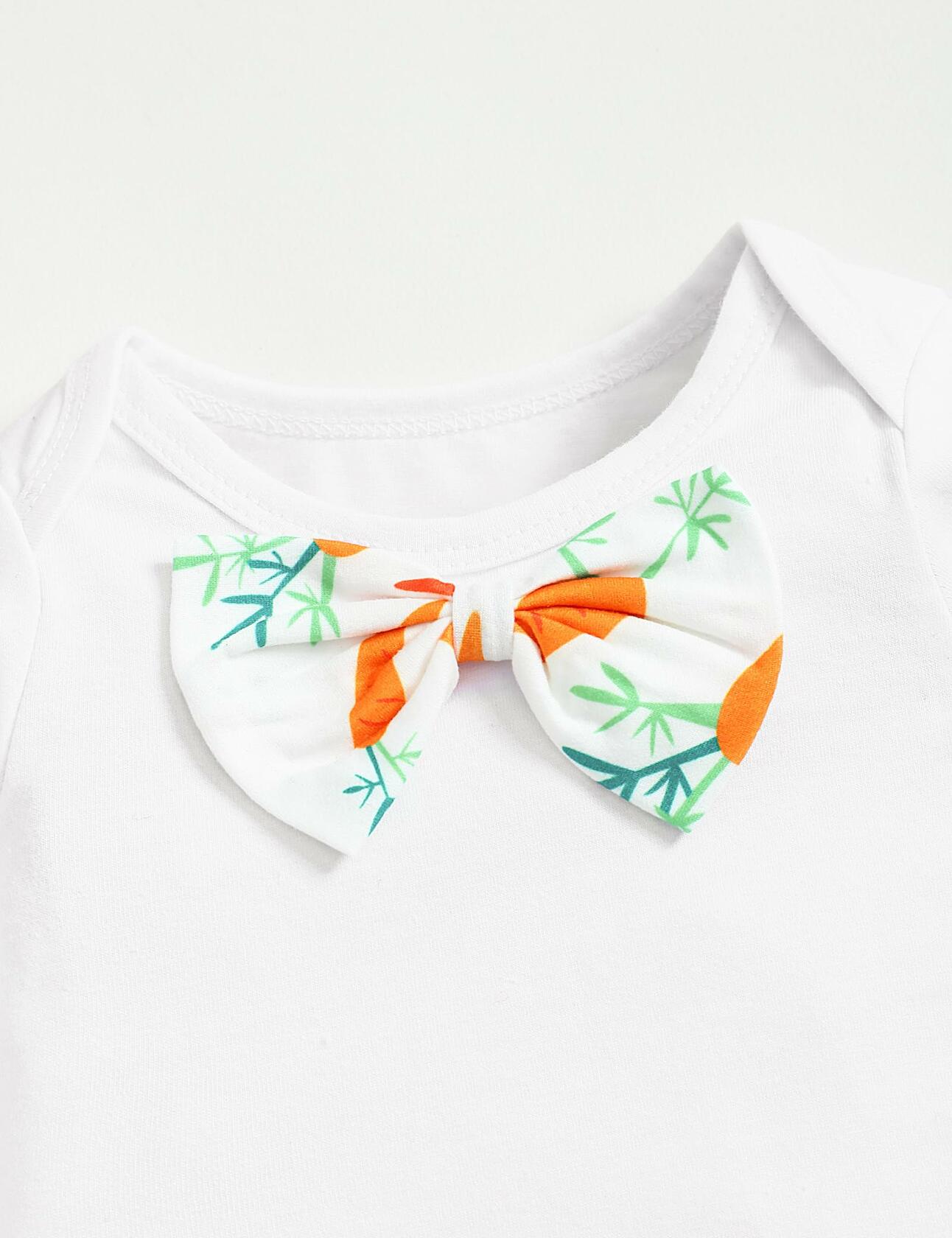 FoWear Baby Boy Easter Outfit Romper & Carrot Print Pants 4PCS Size 3-6M