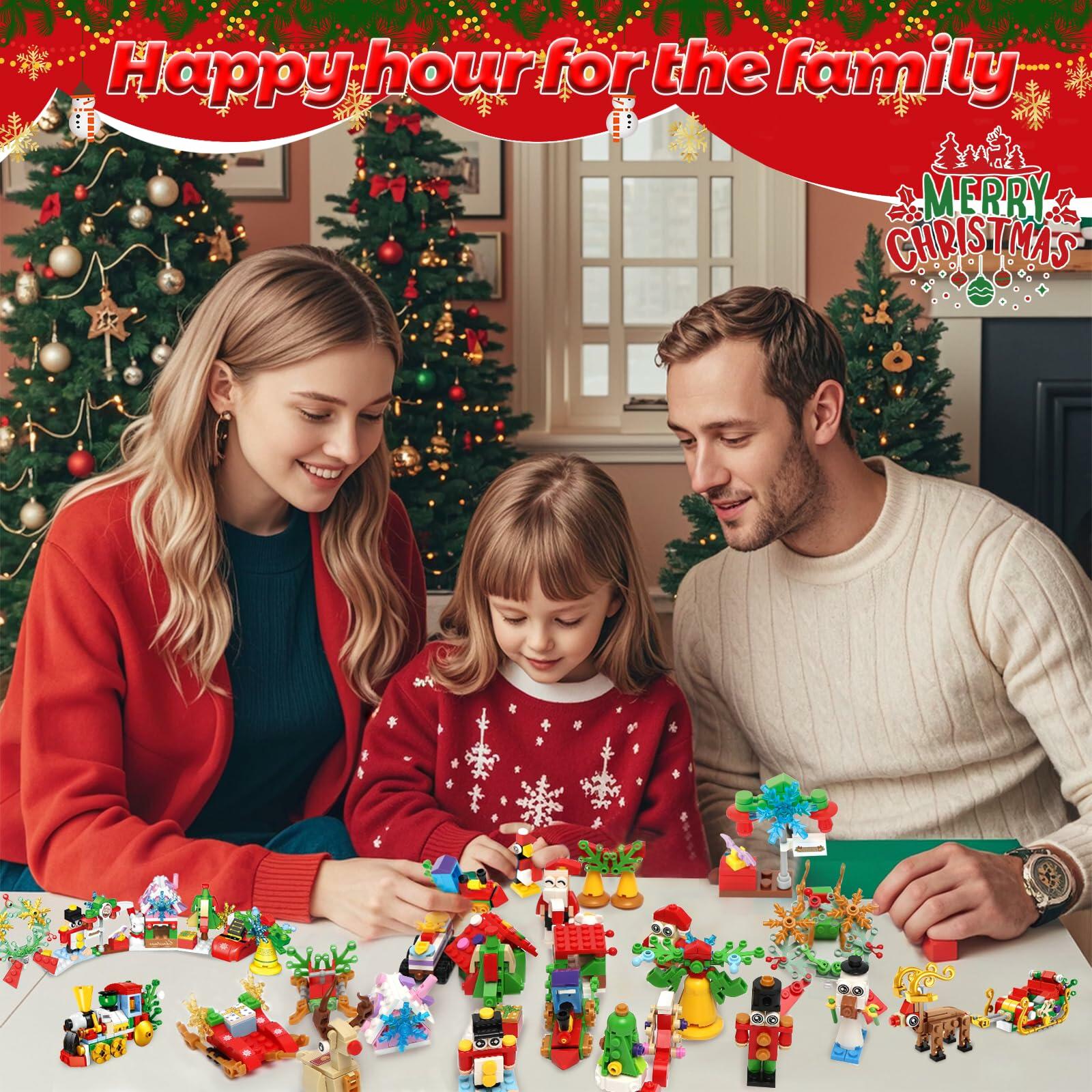 Advent Calendar 2024 Building Blocks Set 12-in-1 Countdown to Christmas