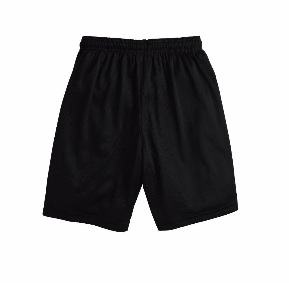 Champion Men's Polyester Mesh 9" Athletic Shorts Black Pack of 2 Size M