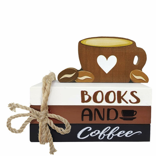 Uruney Merry Christmas Mini Wood Book Stacks Xmas Tiered Tray Decor Plaid Bow