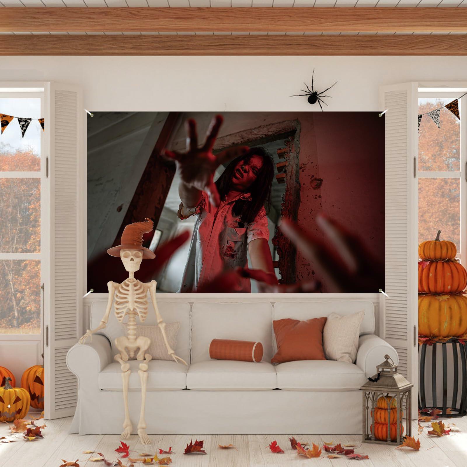 Halloween Photo Backdrop Banner Party Decoration 43x71 Inch Baby Shower Birthday