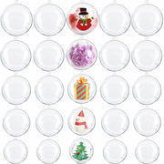 [Like New] Ranchbtn Clear Plastic Fillable Ornaments 25 Pcs 5 Sizes Transparent DIY