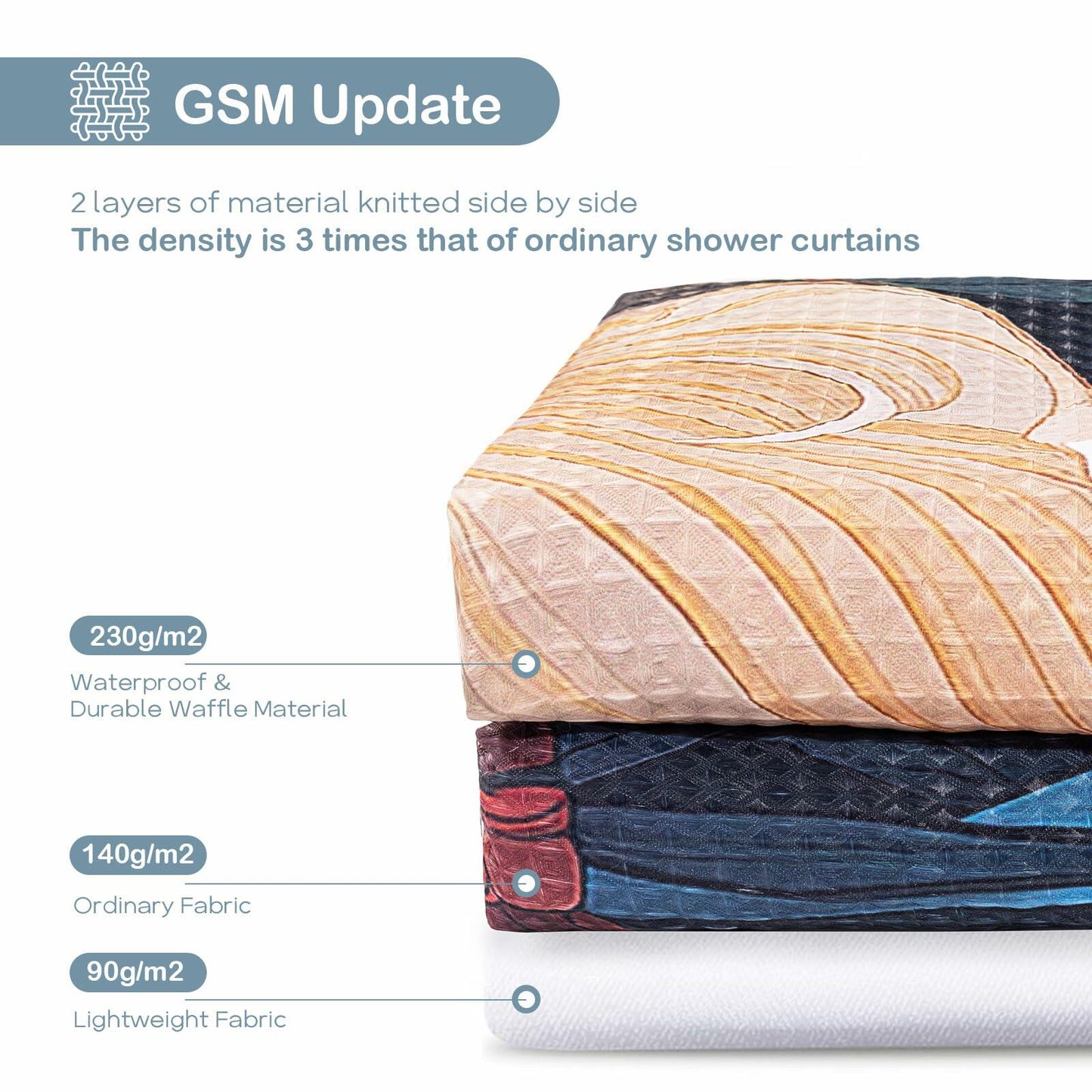 WOHEWREY Floral Waterproof Shower Curtain Green 72x72 Inch with 12 Hooks