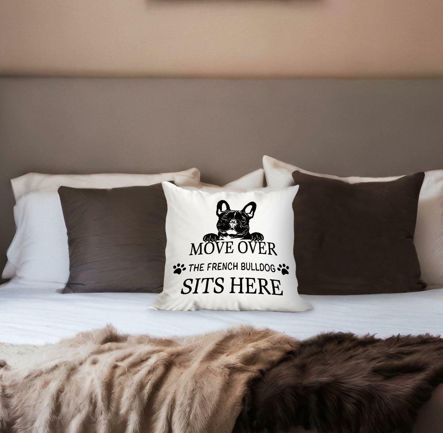 Huester French Bulldog Pillow Covers Dog Decor Gifts 18x18