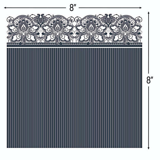 Elegant Lace Navy Paper Cocktail Napkins 5''x5'' Pack of 20 Premium