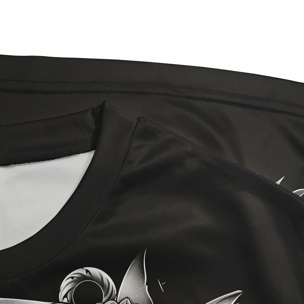 Faiwvhe Men's Creative Shark Graphic T-Shirt Black 2XL Size 2XL