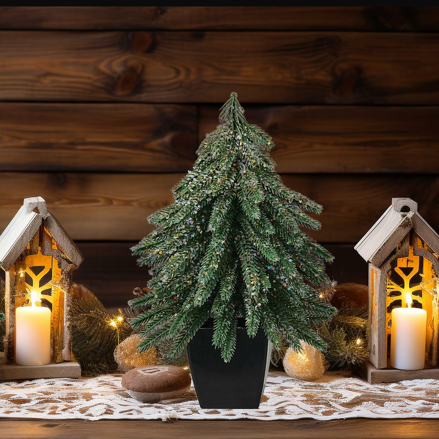 Aimmop 12inch Christmas Tree Artificial Decoration 90 Branch Tips Green 1Pack