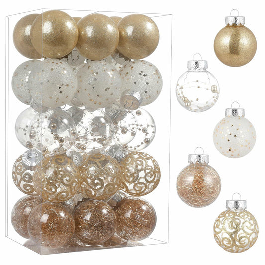 [Like New] YYHUAWU Christmas Ball Ornaments Hanging Tree Decorations Set Xmas Decor
