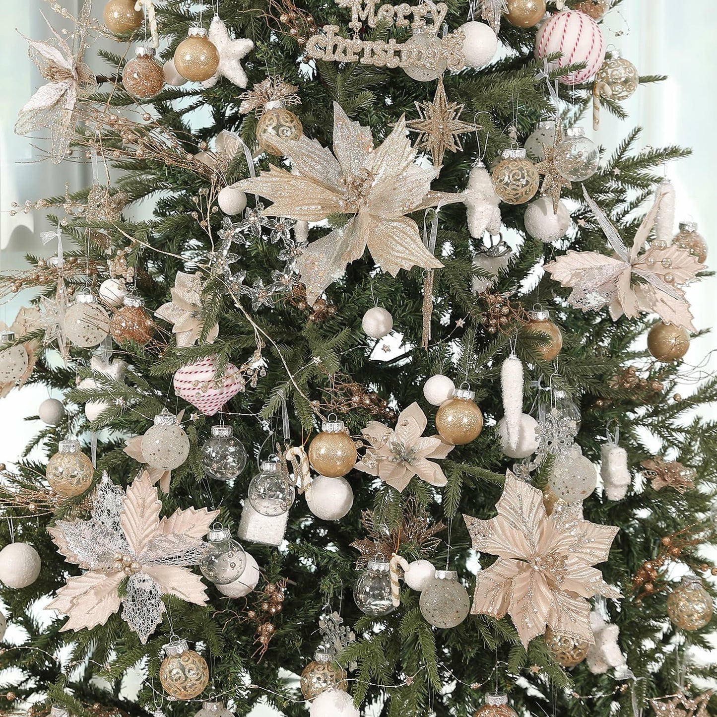 [Like New] YYHUAWU Christmas Ball Ornaments Hanging Tree Decorations Set Xmas Decor