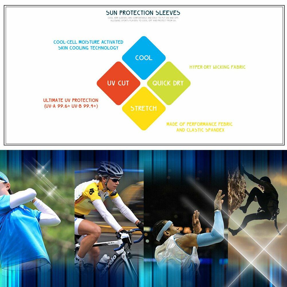 Elixir Compression Athletic Arm Sleeves UV Protection Beige 4 Pairs