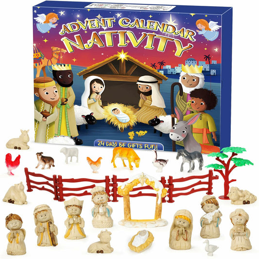 Nativity Advent Calendar 2024 24 Days Christmas Countdown Christian Gift