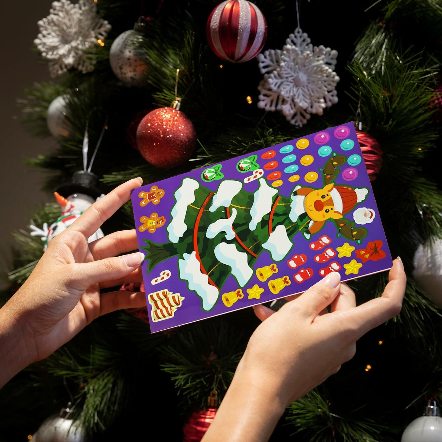 40 Sheets Christmas Tree Stickers DIY Crafts Party Present Supply