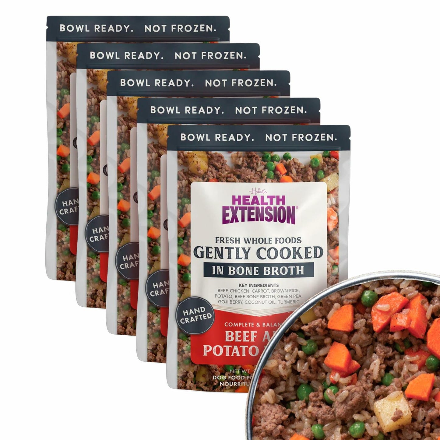 BestBy12/26 Health Extension Beef & Potato Dog Food 9oz Pouches Case of 5