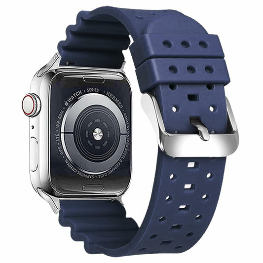 Narako Silicone Sport Watch Bands for Apple Watch 38-49mm Series 3-9 Navy
