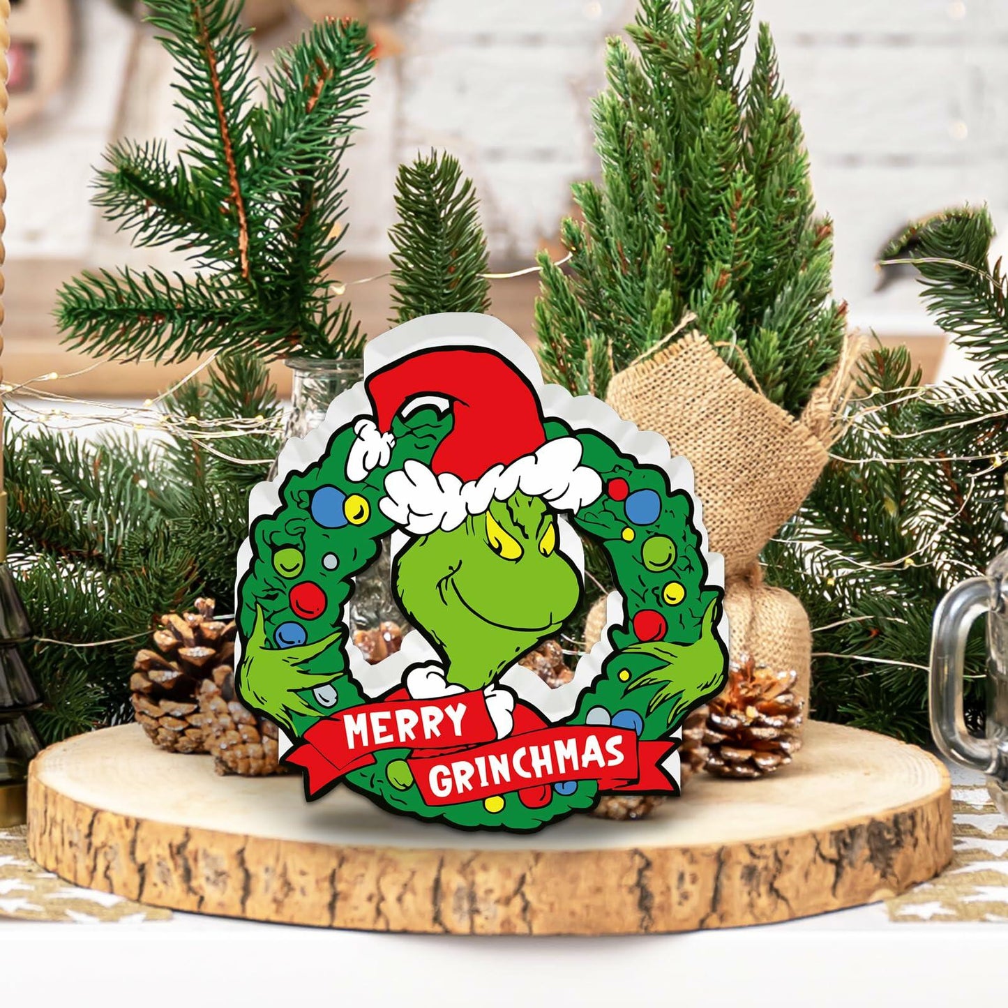 Whoville Merry Christmas Wood Sign Funny Tiered Tray Farmhouse Decor