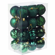 Emopeak 12Pcs Shatterproof Christmas Tree Ornaments 3.15in Dark Green