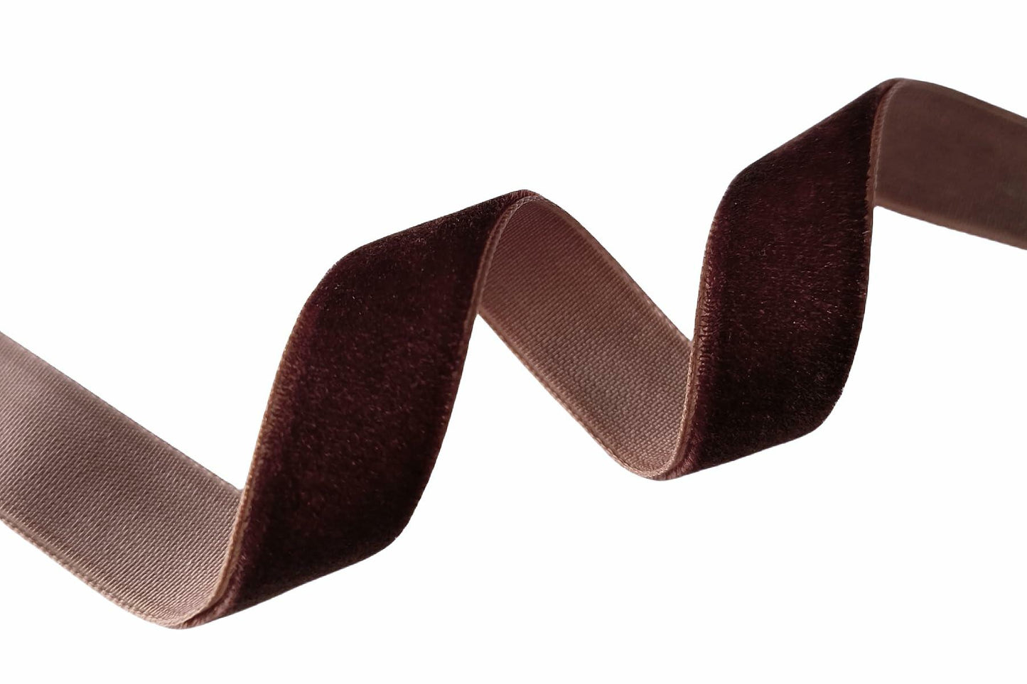 Abbaoww Coffee Velvet Ribbon 5/8 Inch 25 Yards Single Face Velvet Ribbon