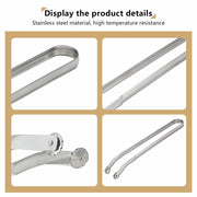 QKFU Stainless Steel BBQ Rotating Tongs for Meat and Vegetables 15 Inch