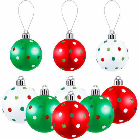 Sumind Christmas Balls Ornaments 6 Pcs 2.4in Swirl Candy Red Green Xmas