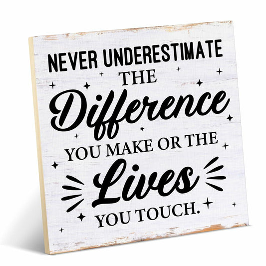 Coworker Appreciation Wood Sign Desk Decor 6.3x6.3 Inches Office Gift