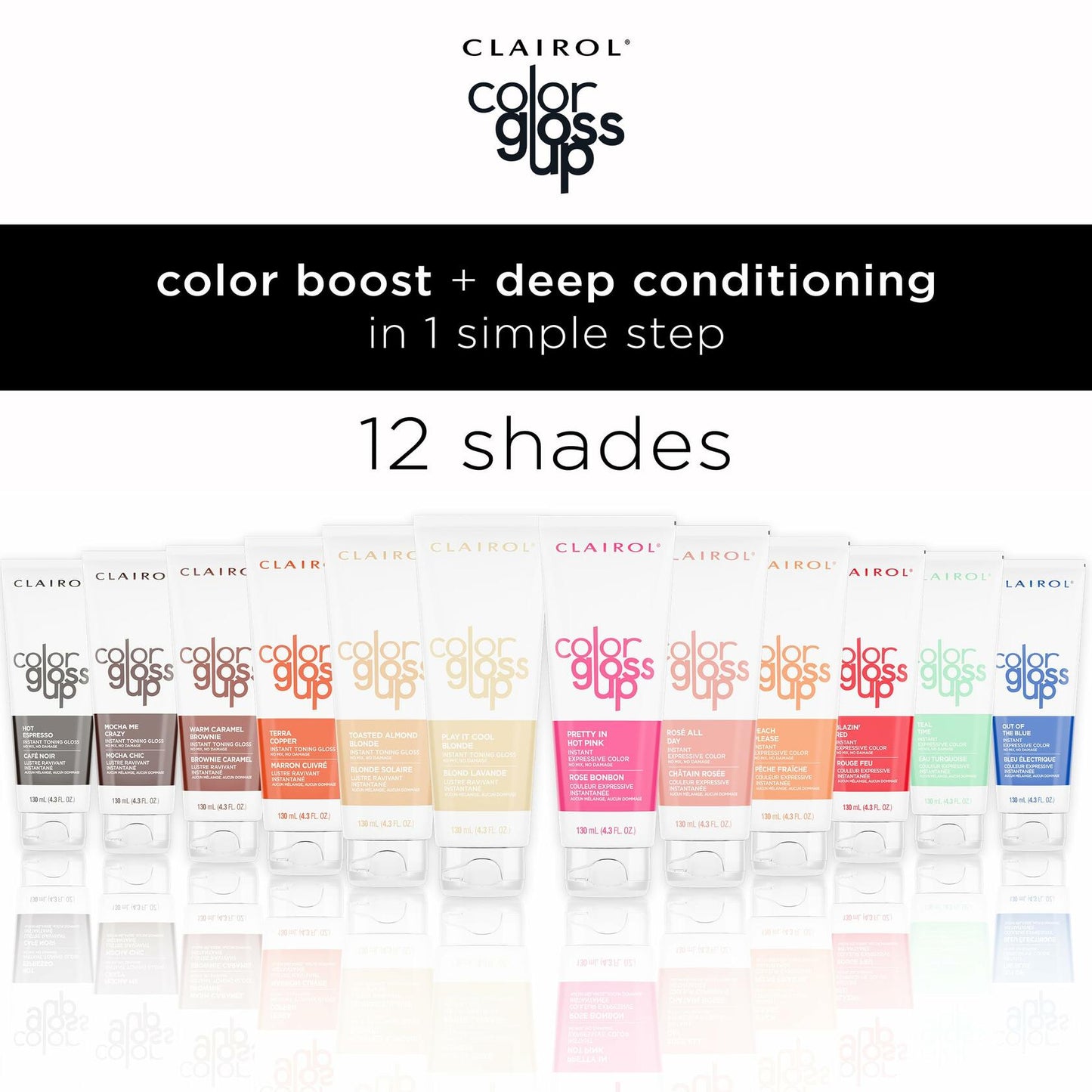 [Like_new] Clairol Color Gloss Up Temporary Hair Dye Warm Caramel Brownie 1 Pack