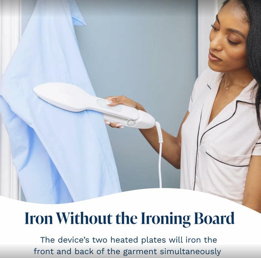Nori Press Travel Steam Iron Handheld 6 Fabric Settings White