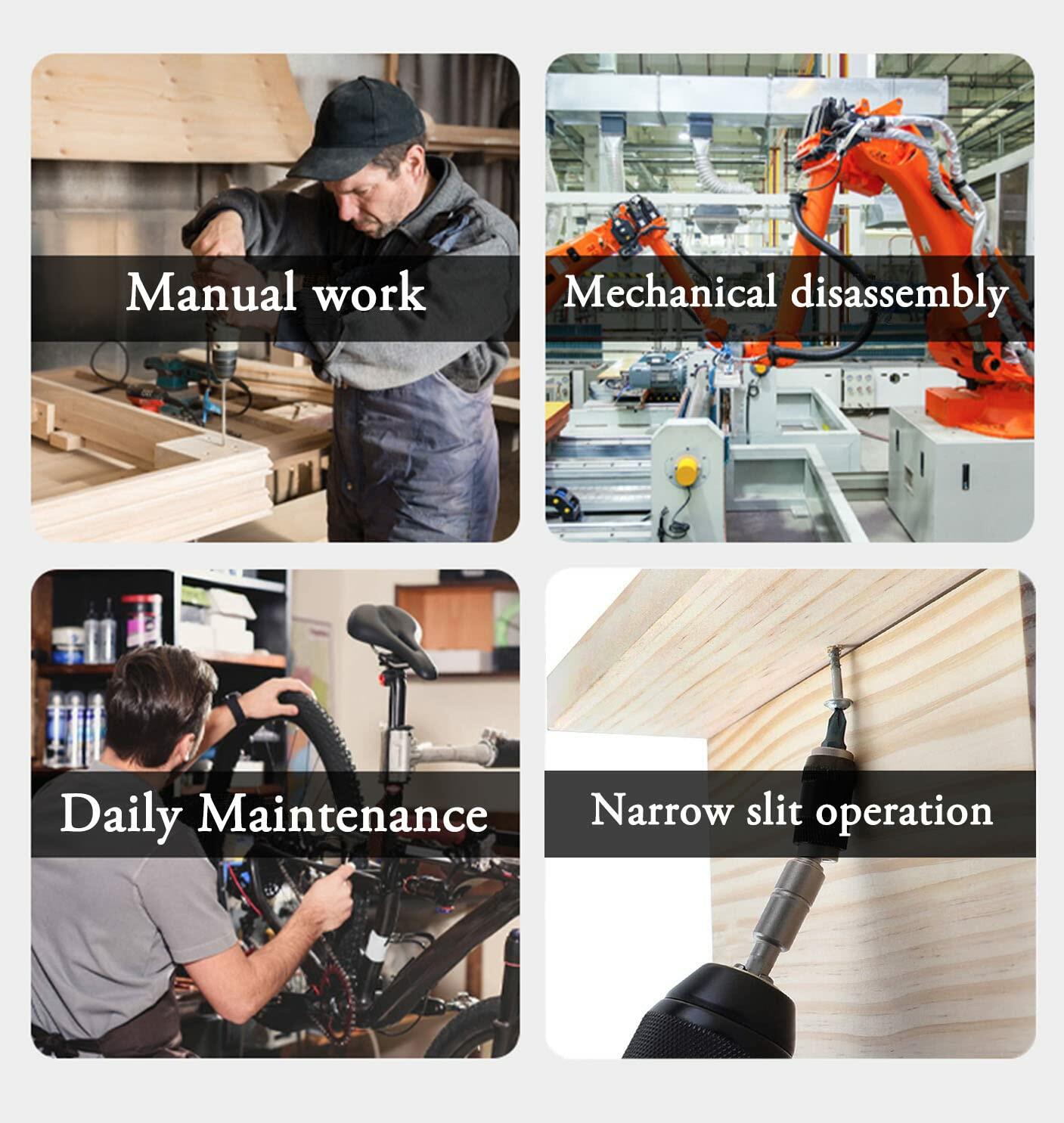 WEALD TRIBE 8pc 1/4" Hex Metric Screwdriver Bit Set S2 Steel Magnetic 4 Inch