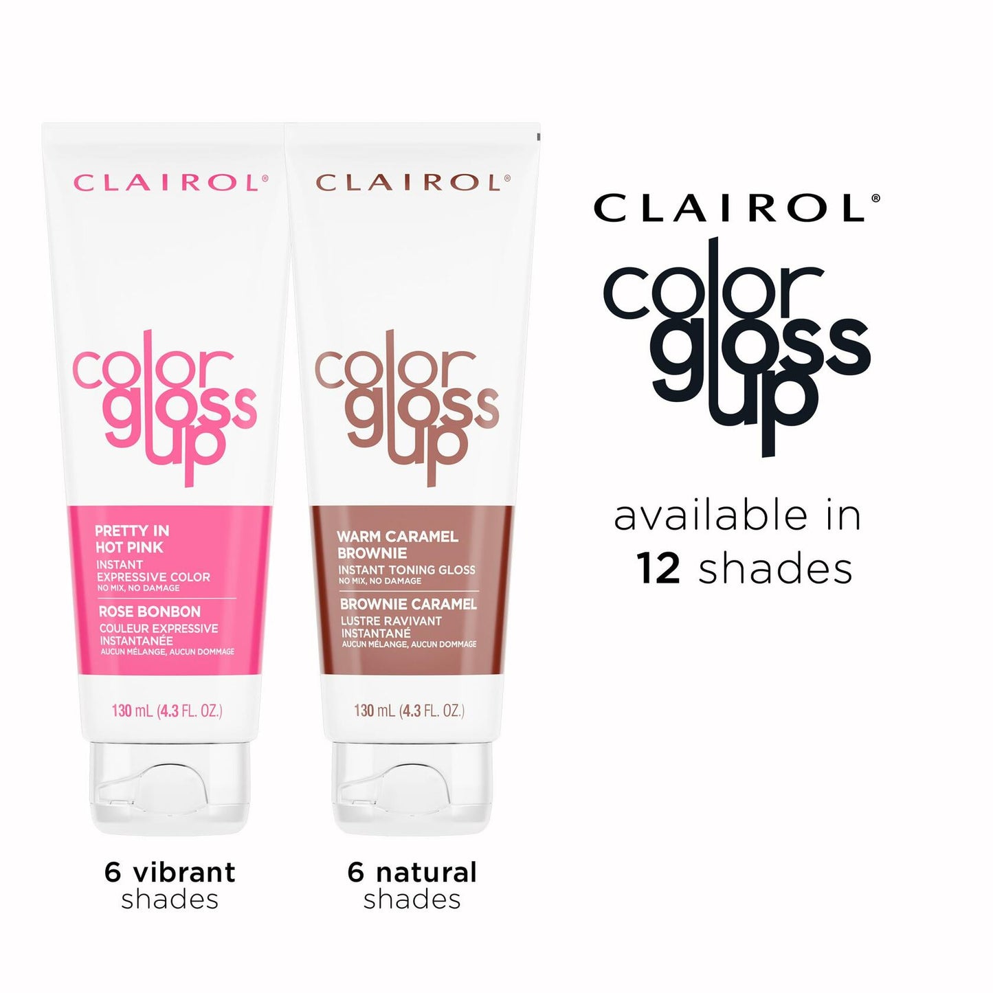 [Like New] Clairol Color Gloss Up Temporary Hair Dye Warm Caramel Brownie 1 Pack