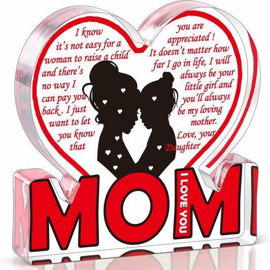 Love Mom Mother's Day Acrylic Plaque Desk Decoration Sign Gift