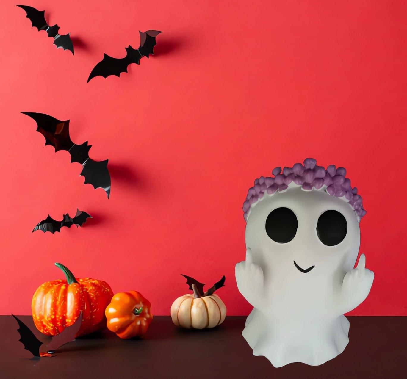 PIYFVX Ghost Statue Spooky Figurine Decor Halloween Christmas 4x3.9x5.9 inch