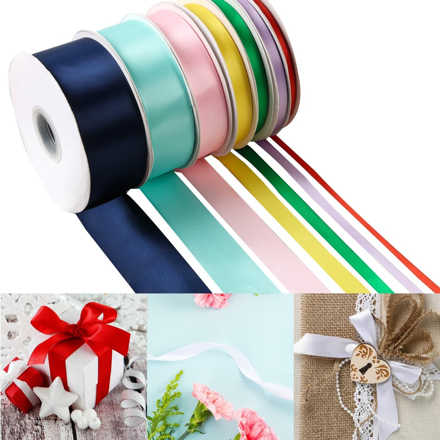 Double Faced Satin Ribbon 1" x 50yd Forest Green High Density Polyester