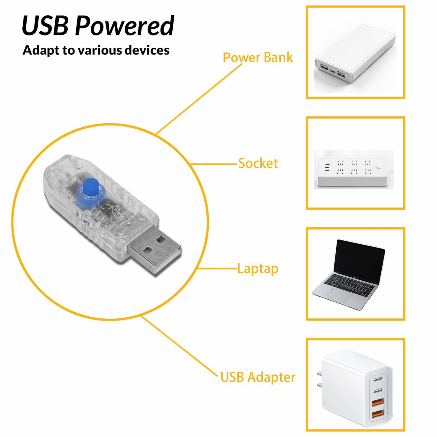 Ariceleo USB Fairy String Lights 50 LED 16.4ft 2 Pack Warm White Remote Timer