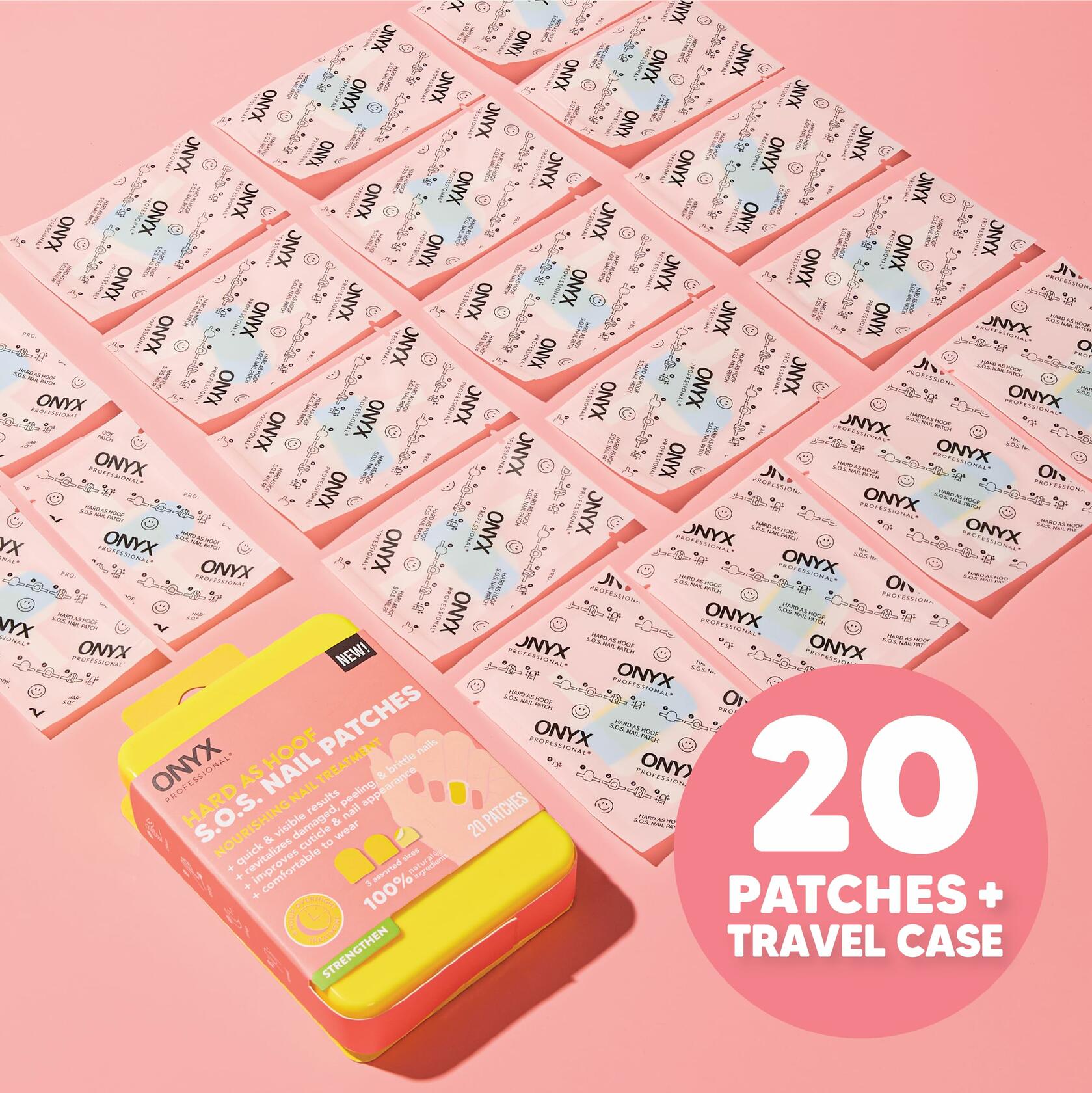 Onyx Hard as Hoof S.O.S Nail Patches Strengthening Treatment Repair 20 Count