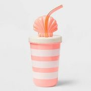 Sun Squad™ 17 fl oz Tumbler with Figural Shell Lid Pink