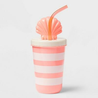 Sun Squad™ 17 fl oz Tumbler with Figural Shell Lid Pink