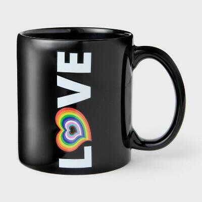 Pride Love Mug Black Ceramic Coffee Mug 20 fl oz