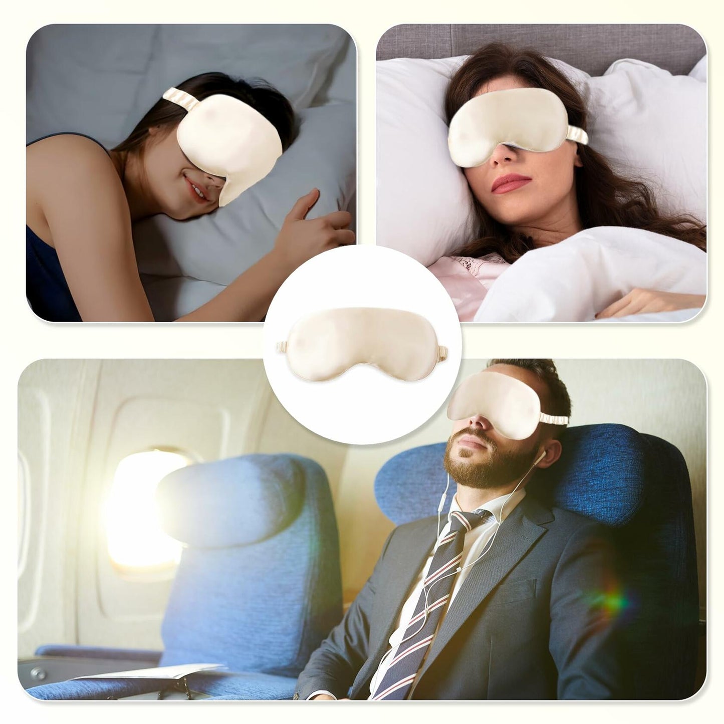 Nature Silk Sleep Eye Mask FSA HSA Eligible Dark Circles Puffiness Blocker