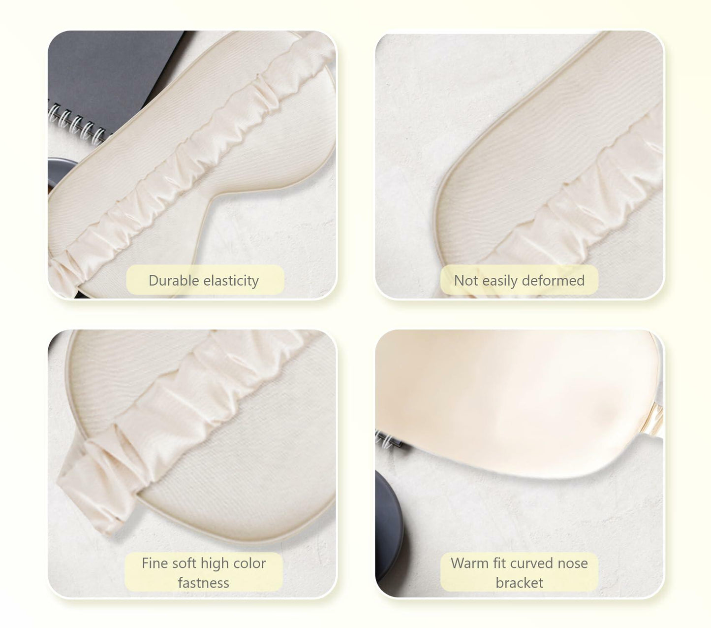 Nature Silk Sleep Eye Mask FSA HSA Eligible Dark Circles Puffiness Blocker