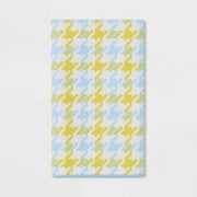 Room Essentials Waffle Houndstooth Hand Towel Green/Blue Pack of 12