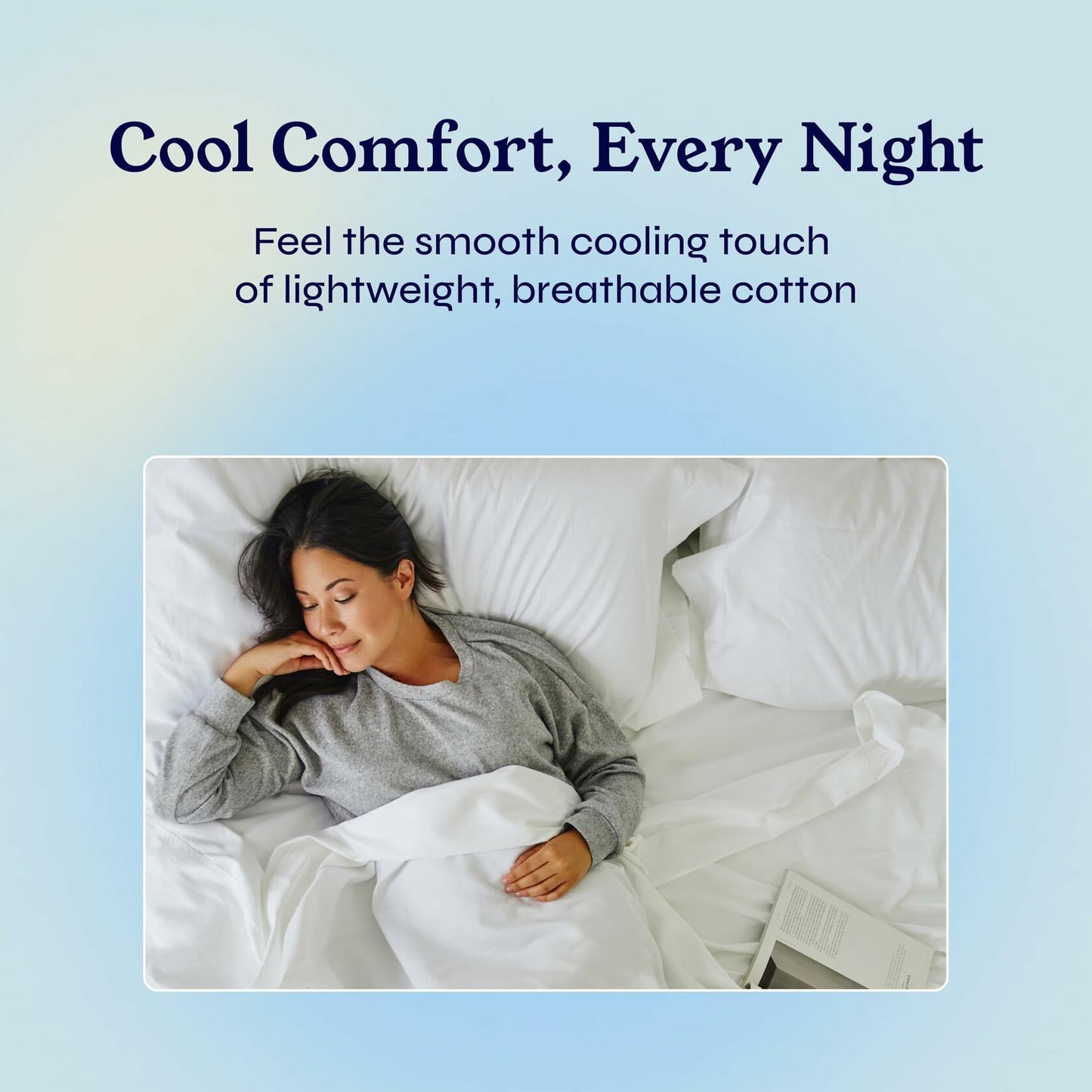 California Design Den 100% Cotton Full Sheets Set 400TC Deep Pockets Ivory