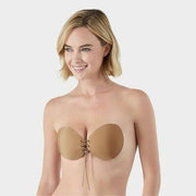 Maidenform Women's Lace-Up Adhesive Bra Nude Size B Seamless Lace