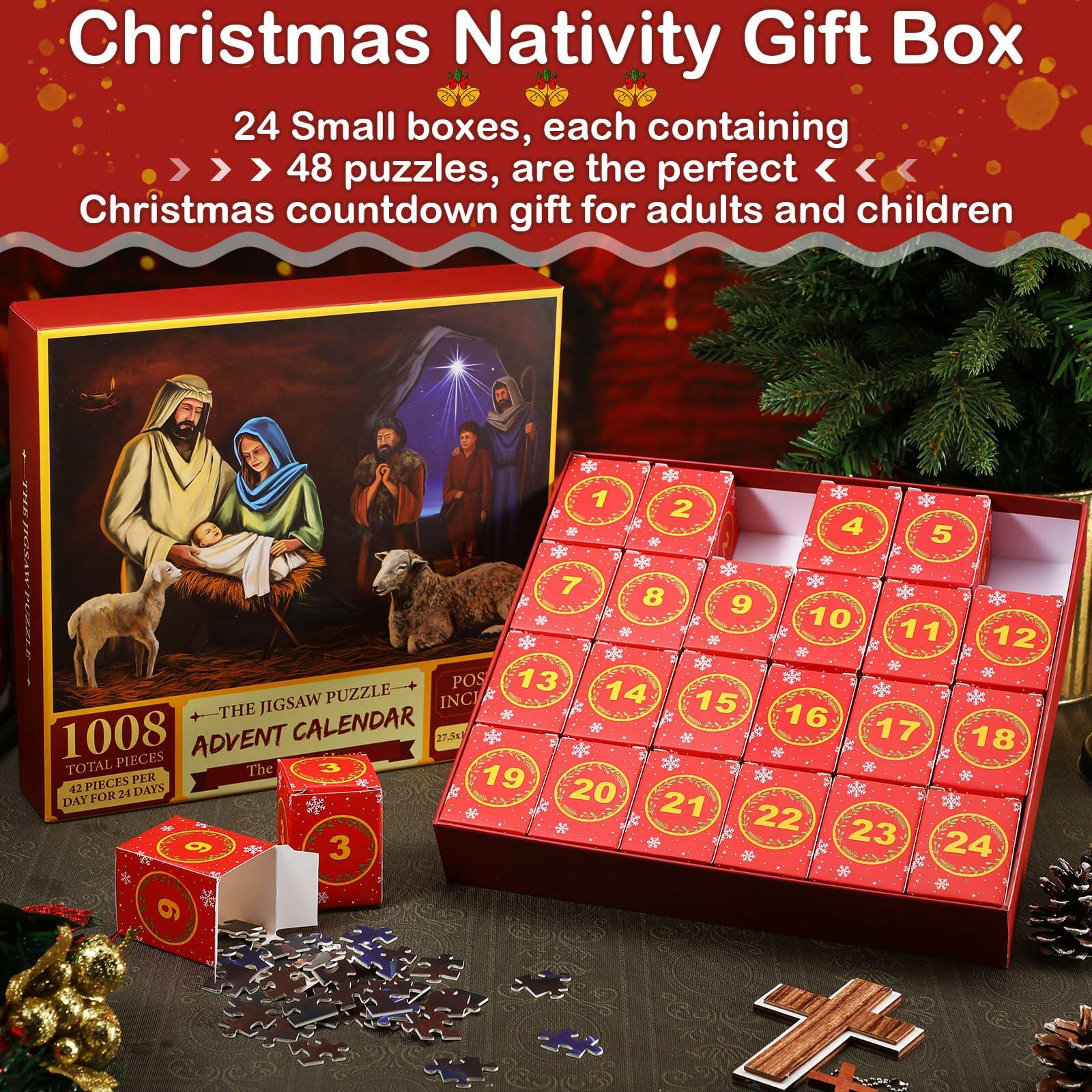 Simgoing 1008 Pc Christmas Advent Calendar Puzzle 19.69x27.56