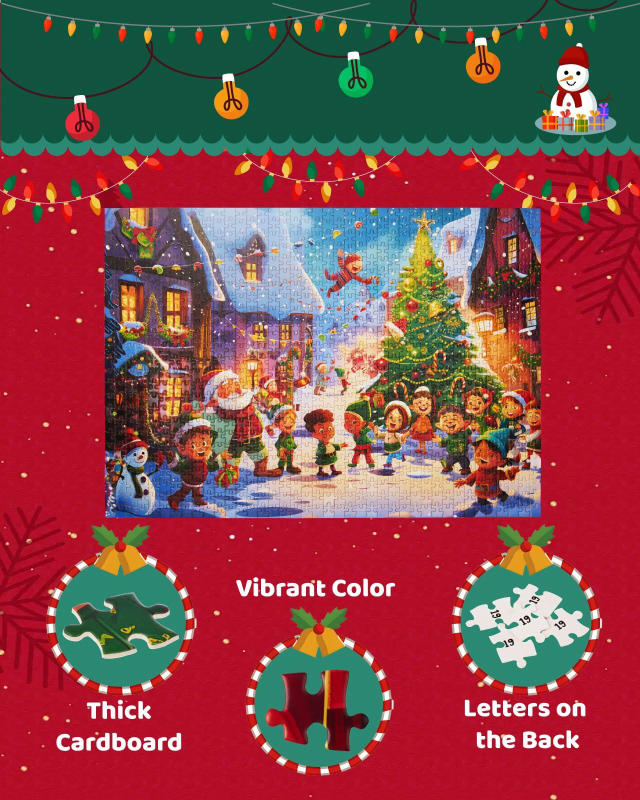 Advent Calendar 2025 Christmas Jigsaw Puzzle 1000pcs 24 Days Countdown