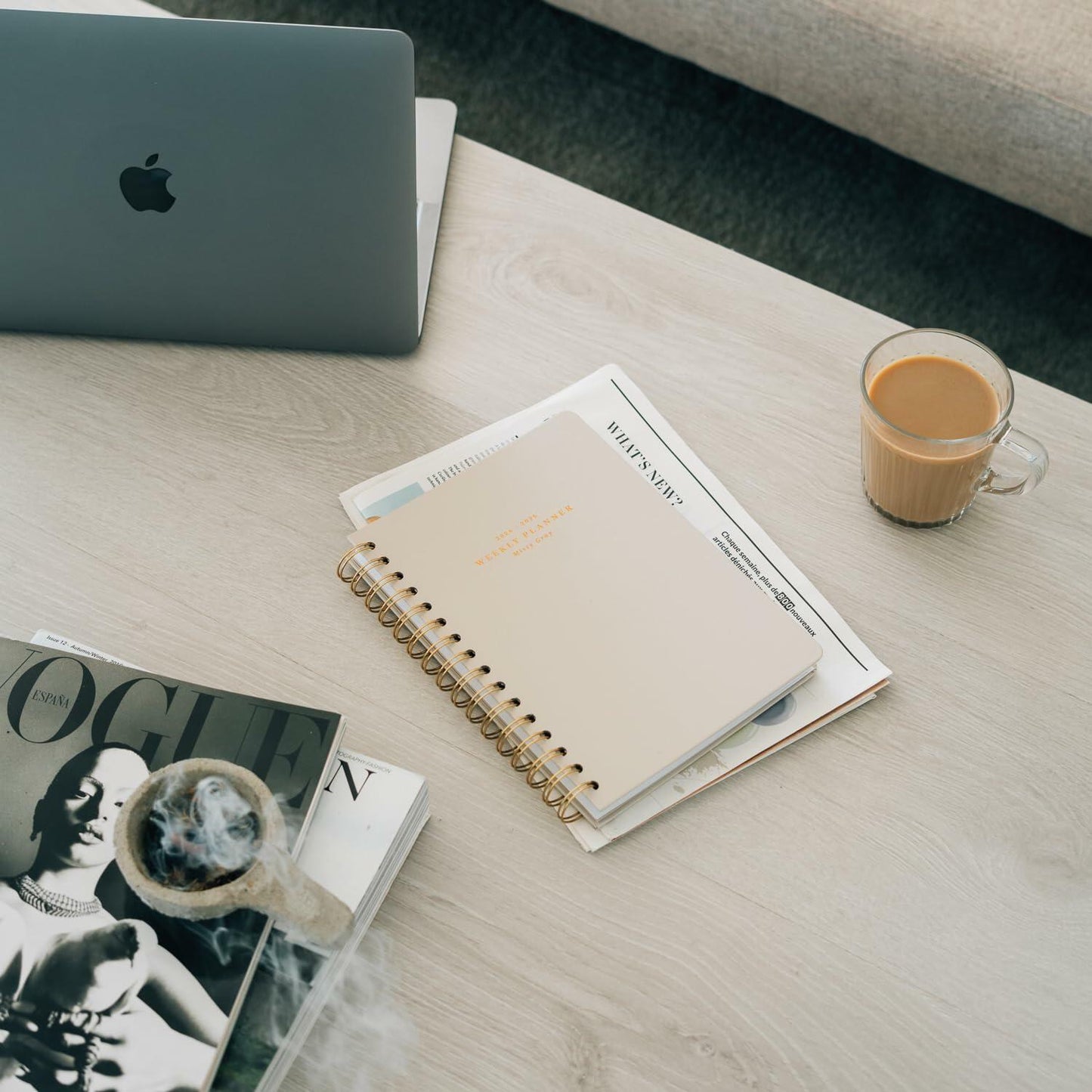 [Like New] Kokonote Misty Gray 2024-2025 A5 Academic Weekly Planner 12 Months