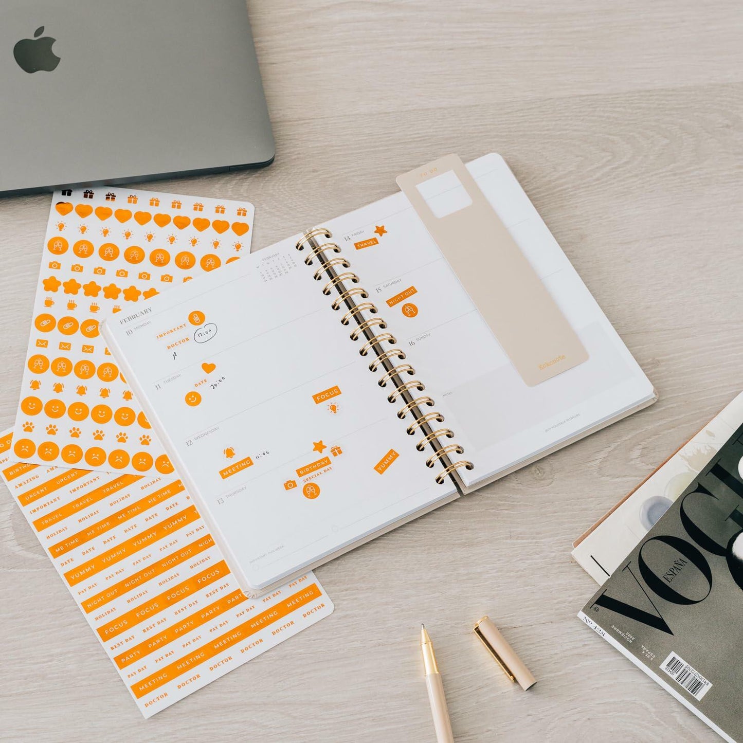 [Like New] Kokonote Misty Gray 2024-2025 A5 Academic Weekly Planner 12 Months