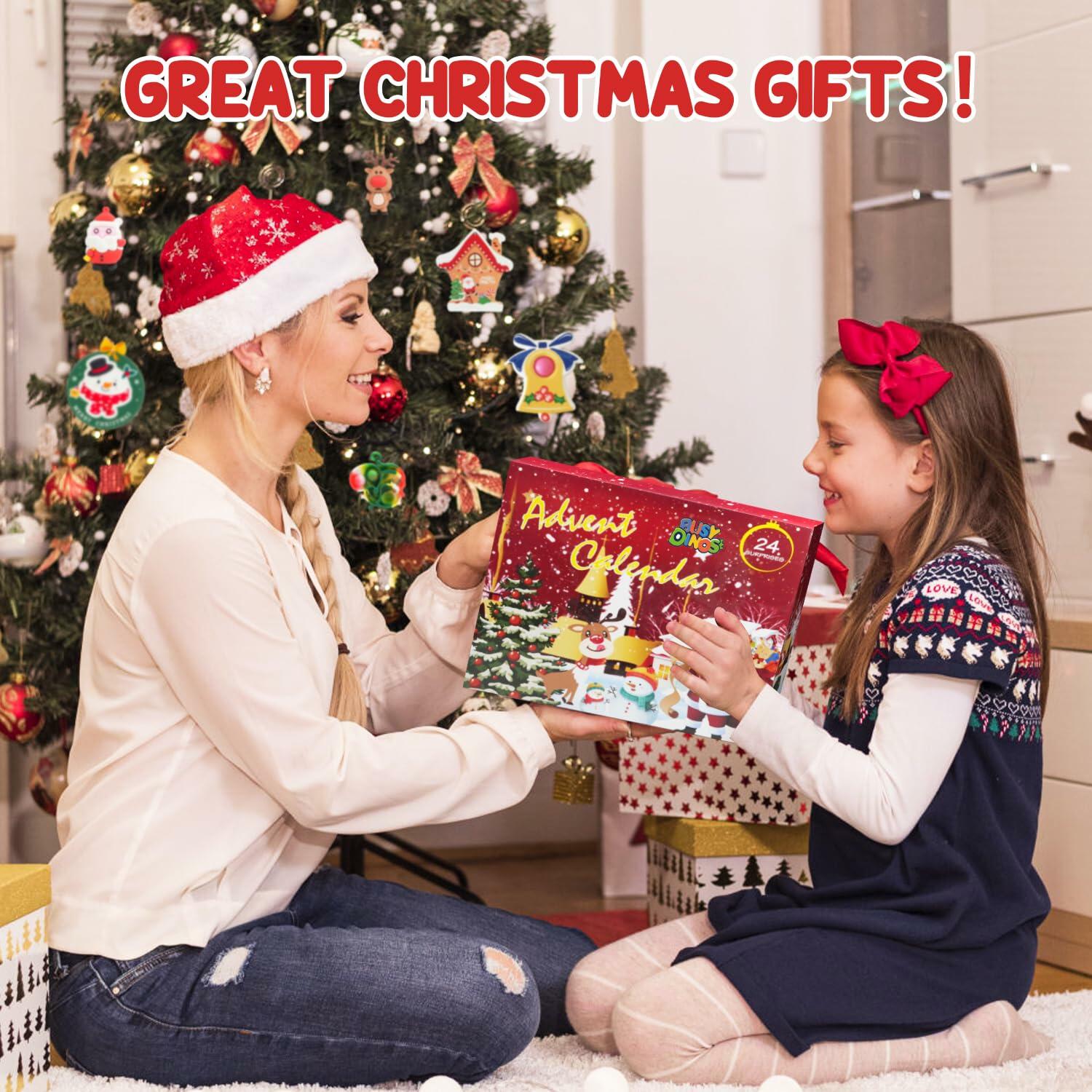 [Like New] BUSY DINOS Advent Calendar 2024 24 Days Christmas Tree Pendant Decoration