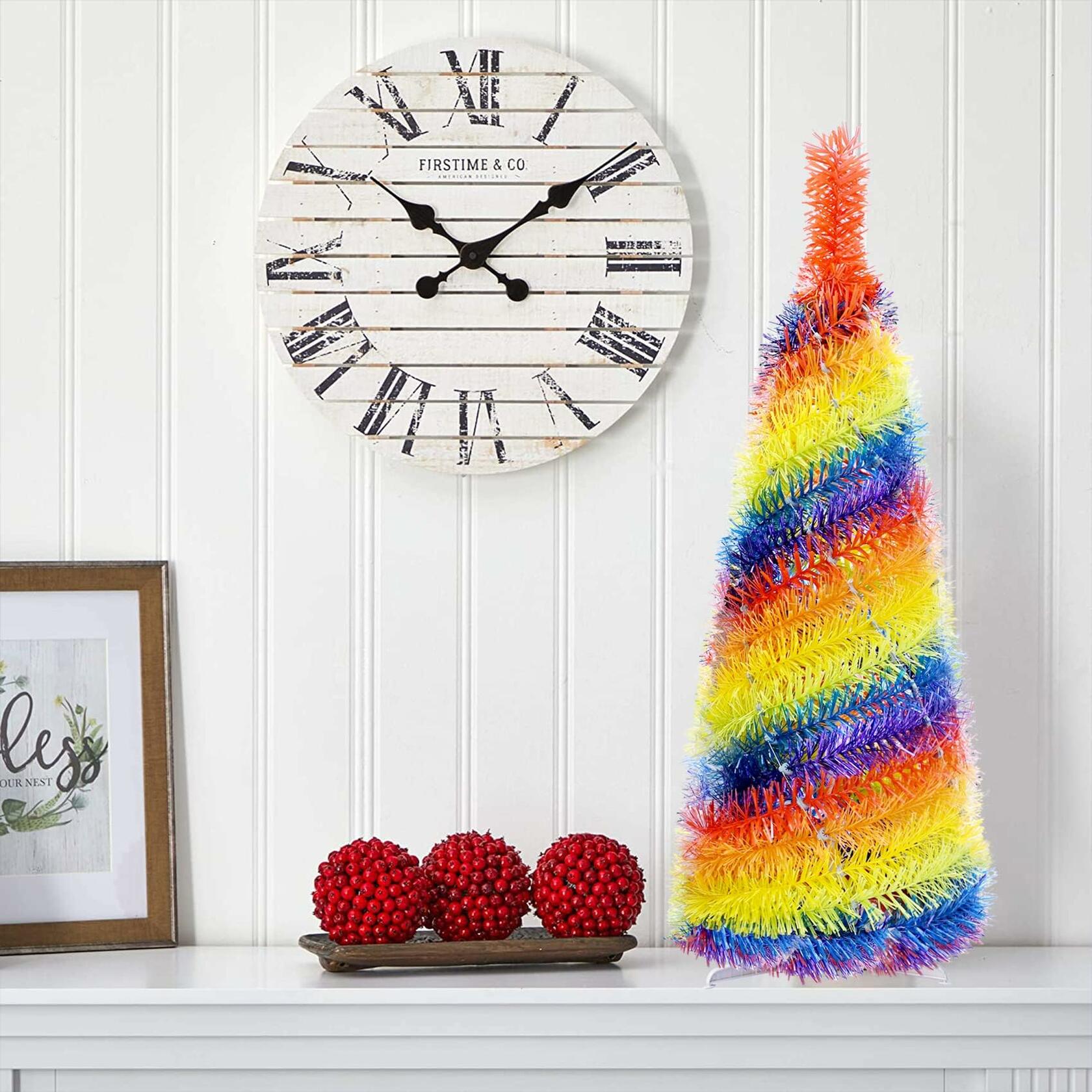 [Like_new] 5FT Pop Up Christmas Tree LED Lights Tree Topper Collapsible Snowflakes