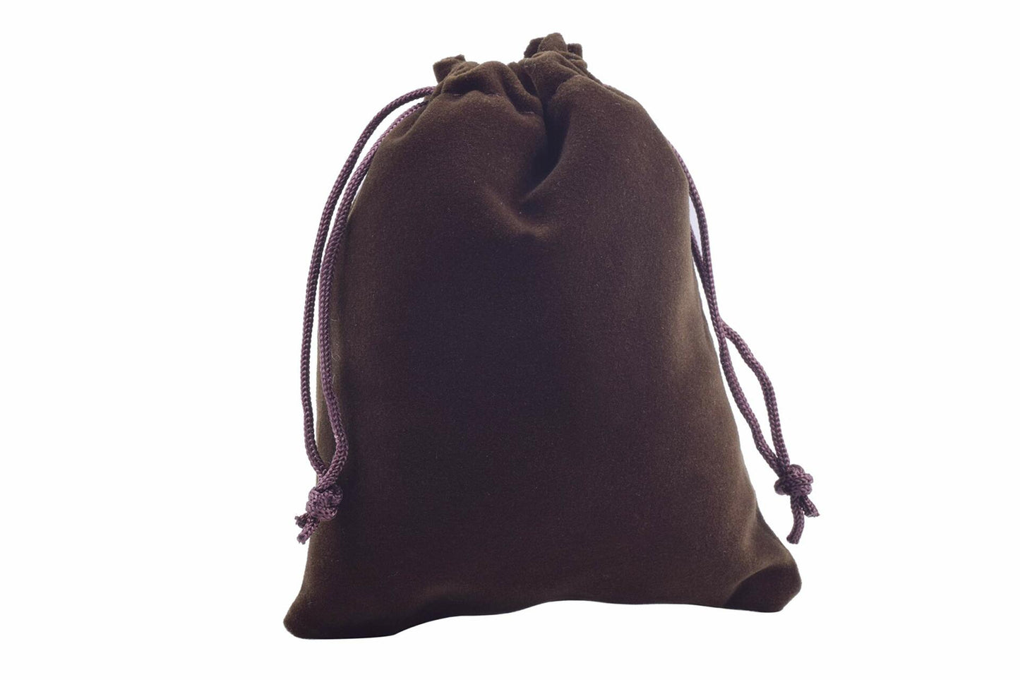 Sansam 50pcs Brown Velvet Jewelry Pouches Drawstring 2x2.8 Inch