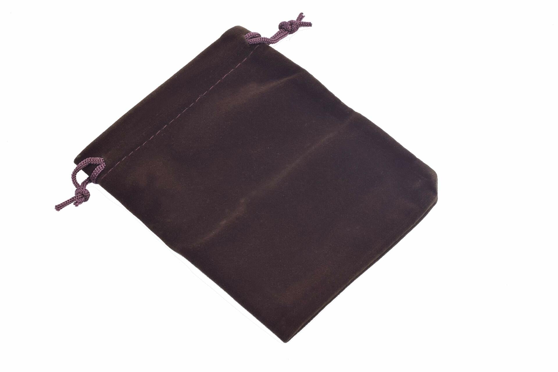 Sansam 50pcs Brown Velvet Jewelry Pouches Drawstring 2x2.8 Inch