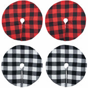 4 Pieces Christmas Tree Skirt Decoration 15" Mini Xmas Tree Skirt Set